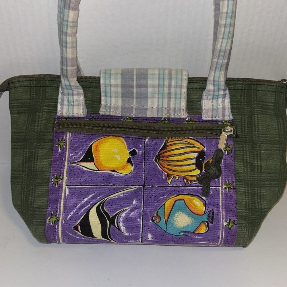 Colorful Fish Print Women's Canvas Bag…Bright and Cheerful - Picture 5 of 11